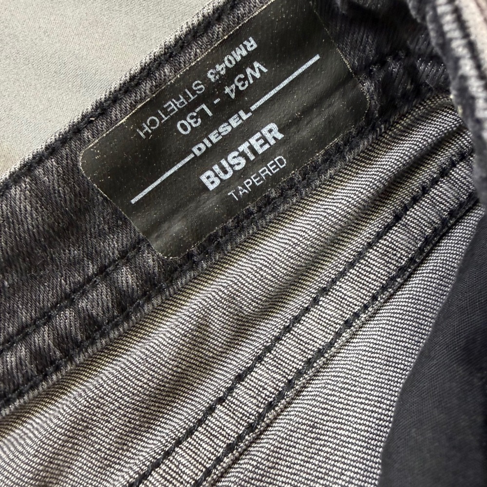 Diesel Men's Dark Gray Straight Jeans - Picture 15 of 16